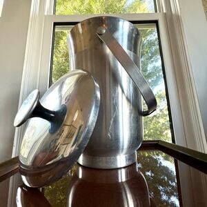 Vintage Italian Aluminum Champagne Ice Bucket Large Barware
